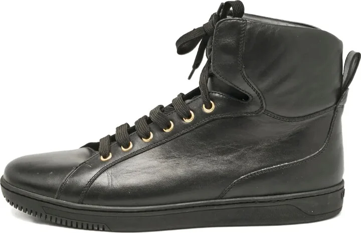 Leather High-Top Sneakers