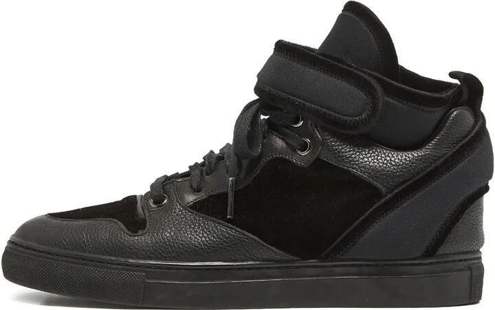 Leather High-Top Sneakers