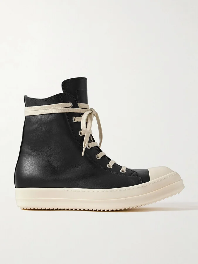 Leather High-Top Sneakers