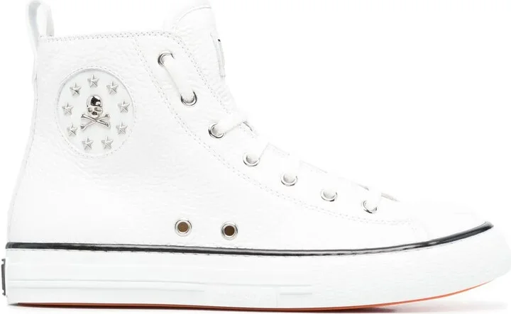 Leather High-Top Sneakers