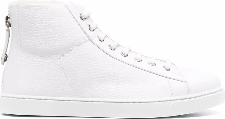 Leather High-Top Sneakers