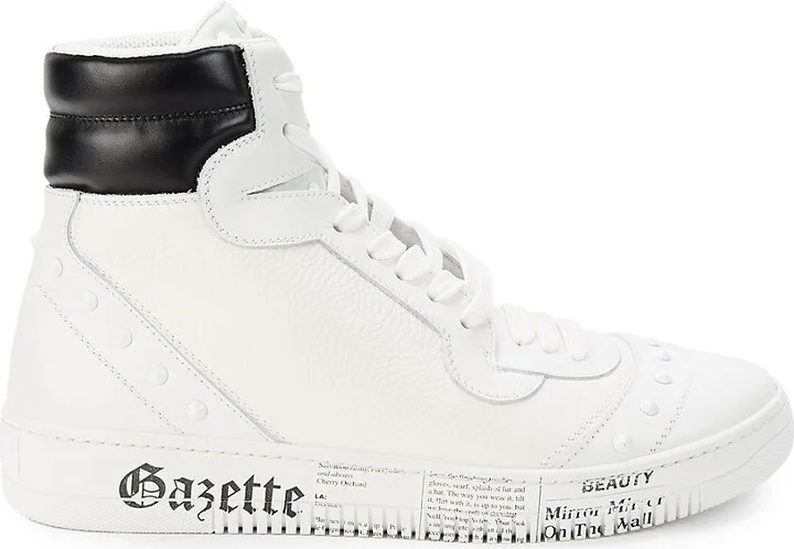 Leather High Top Sneakers