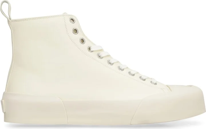 Leather High-top Sneakers