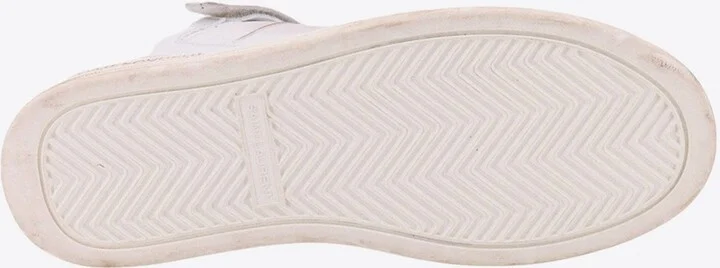Leather High-Top Sneakers with Logo - Image 3