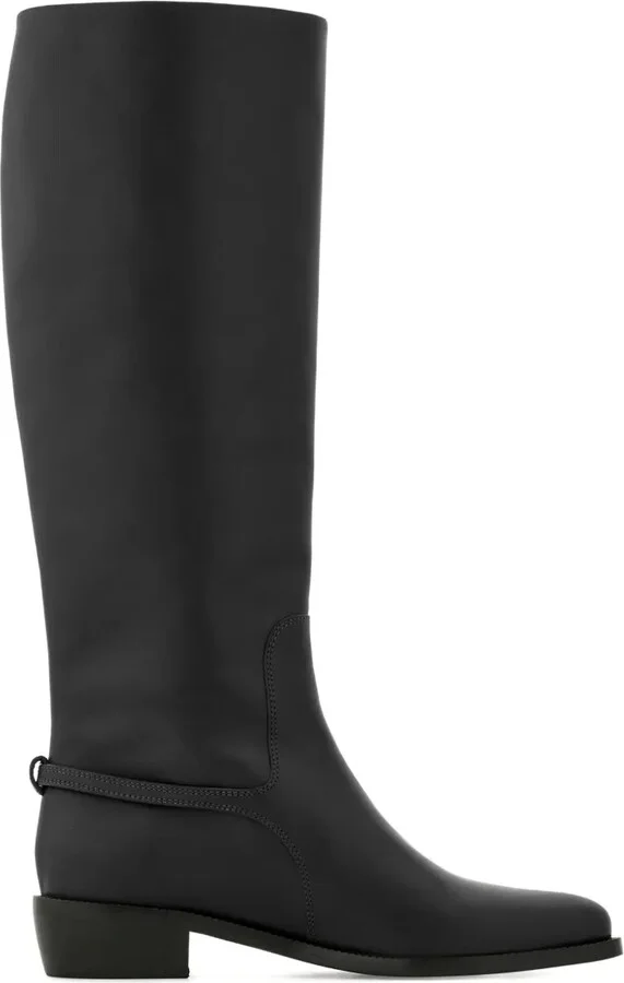Leather Knee Boots - Image 4