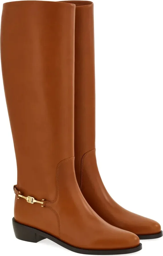 Leather Knee Boots - Image 2