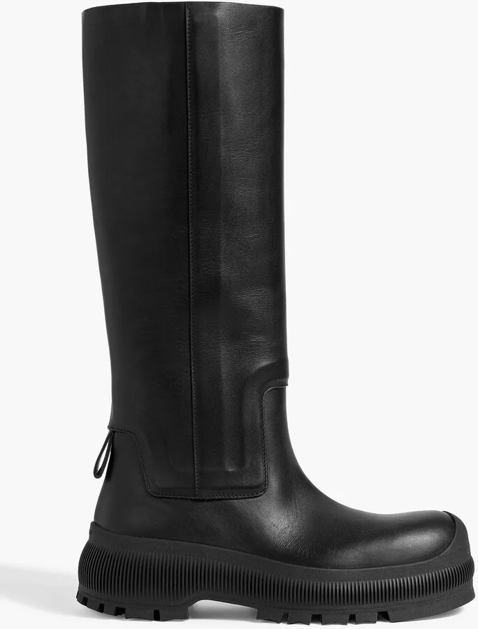 Leather knee boots