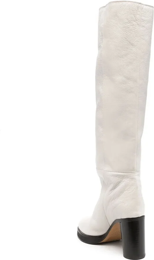Leather Knee-High 85mm Boots - Image 3