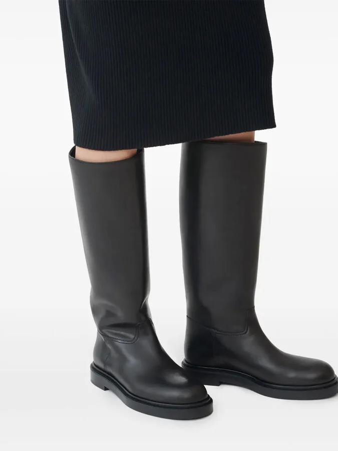 Leather Knee-High Boots - Image 4