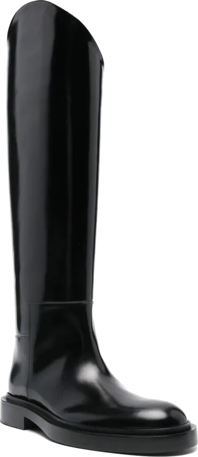 Leather Knee-High Boots - Image 2