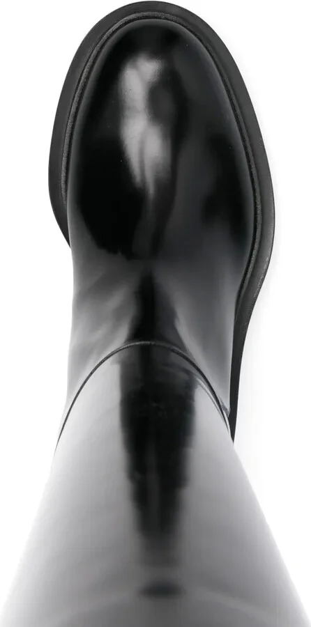 Leather Knee-High Boots - Image 4