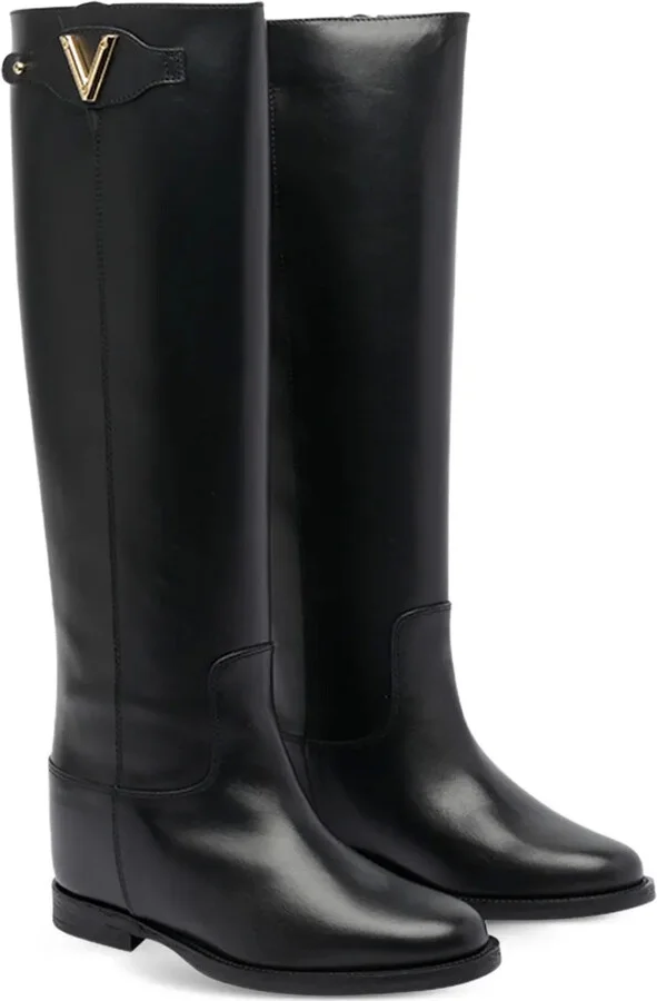 Leather Knee-High Boots - Image 2
