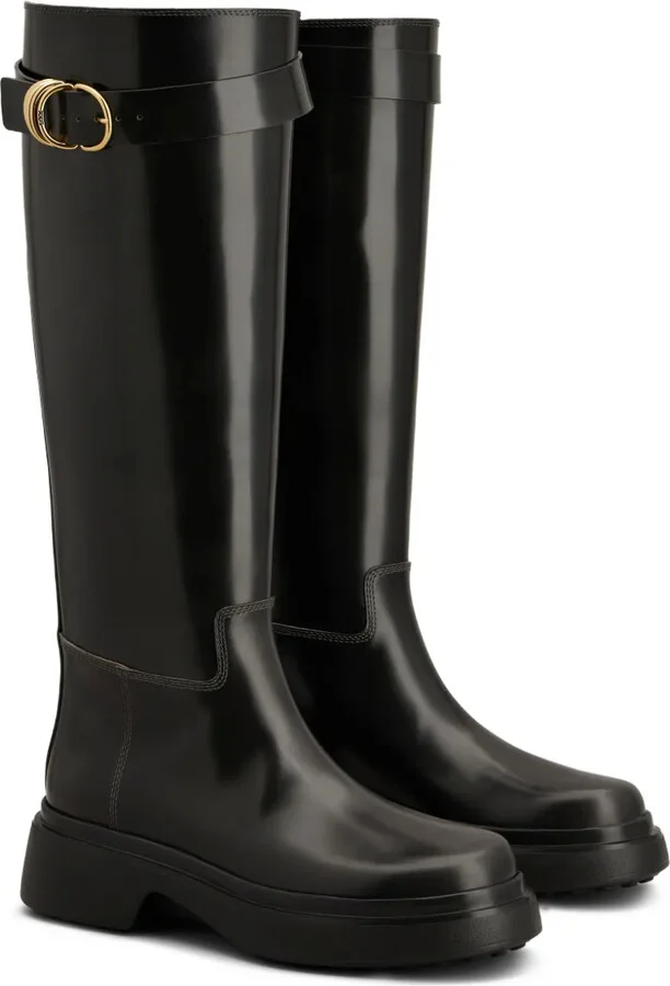 Leather Knee-High Boots - Image 2