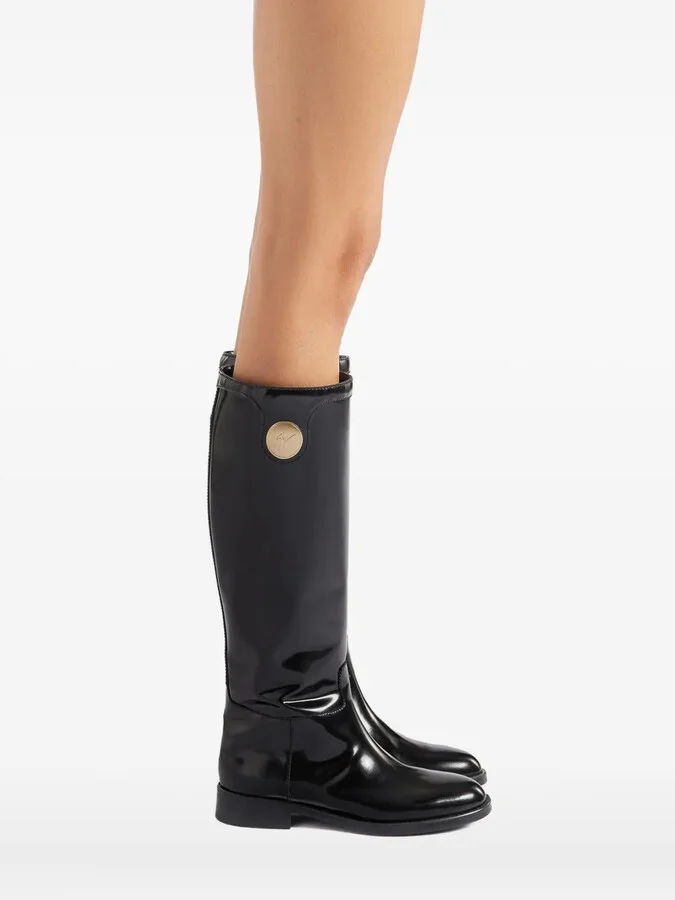 Leather Knee-High Boots - Image 3