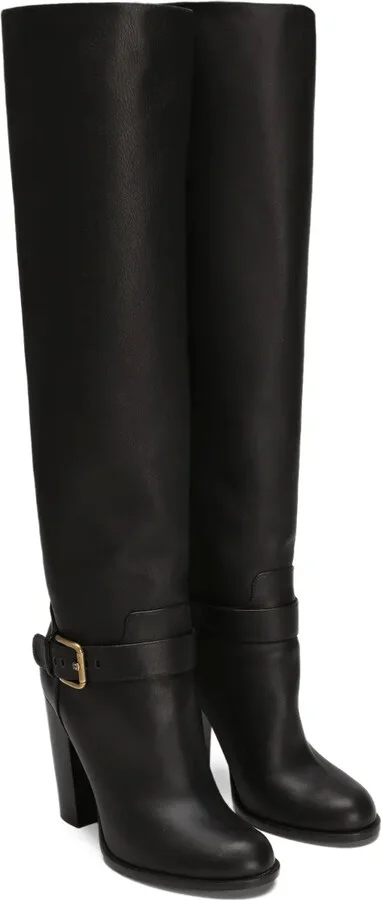 Leather Knee-High Boots - Image 2