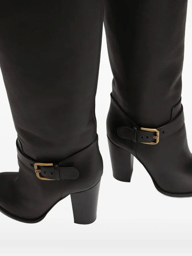 Leather Knee-High Boots - Image 4