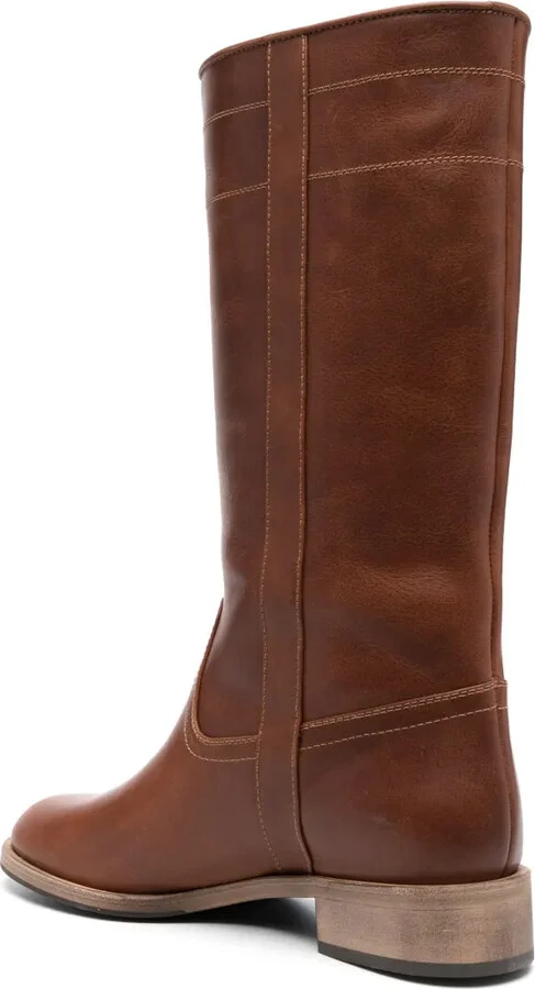 Leather Knee-High Boots - Image 3