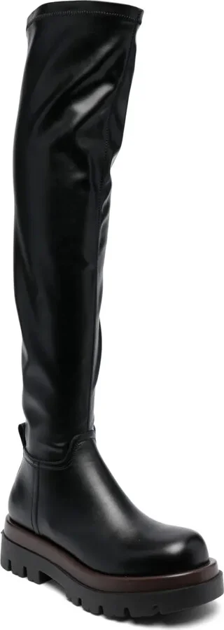 Leather Knee-High Boots - Image 2