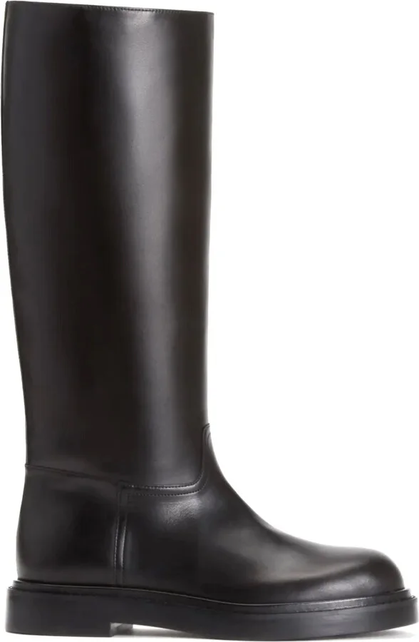 Leather Knee-High Boots