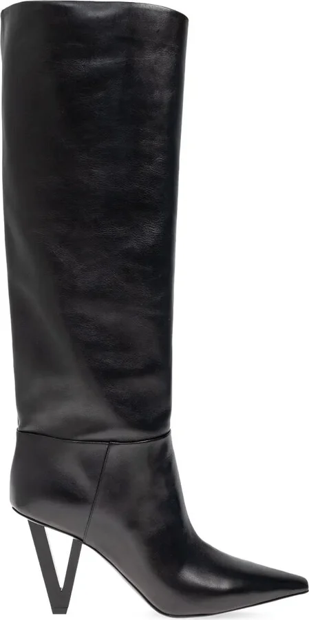 Leather Knee-High Boots