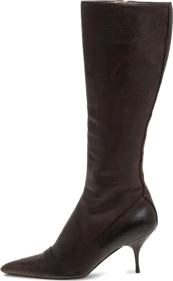 Leather Knee-High Boots
