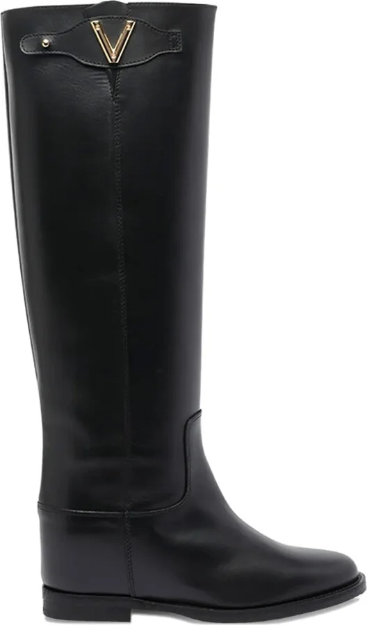 Leather Knee-High Boots