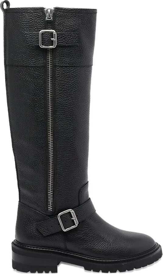 Leather Knee-High Boots