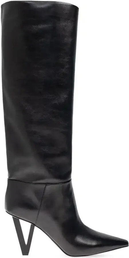 Leather Knee-High Boots