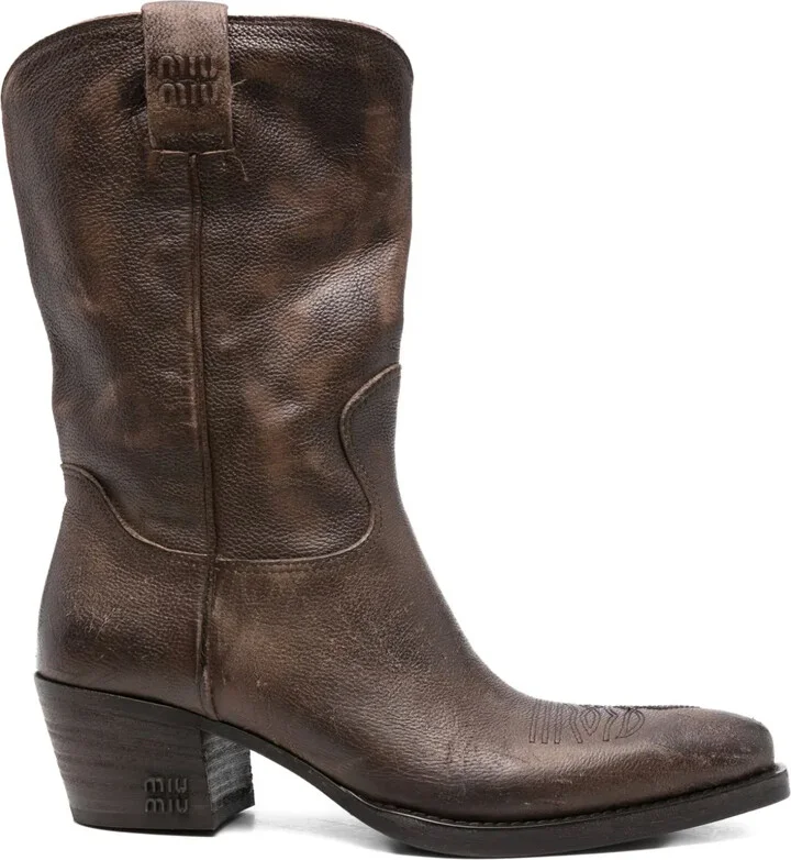 Leather Knee-High Boots