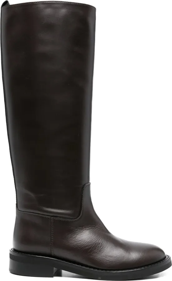 Leather Knee-High Boots