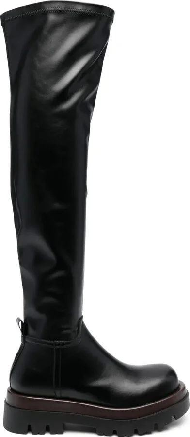 Leather Knee-High Boots