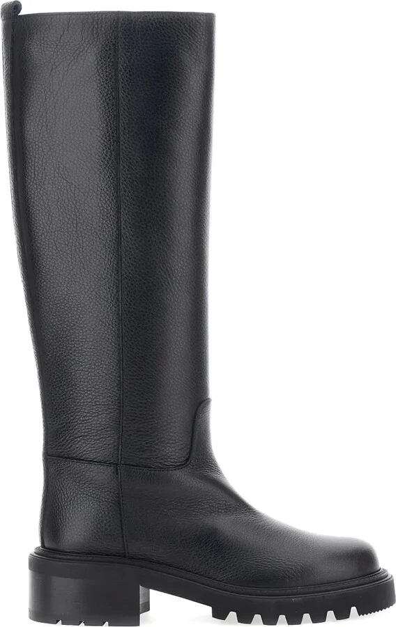 Leather Knee-Length Boots