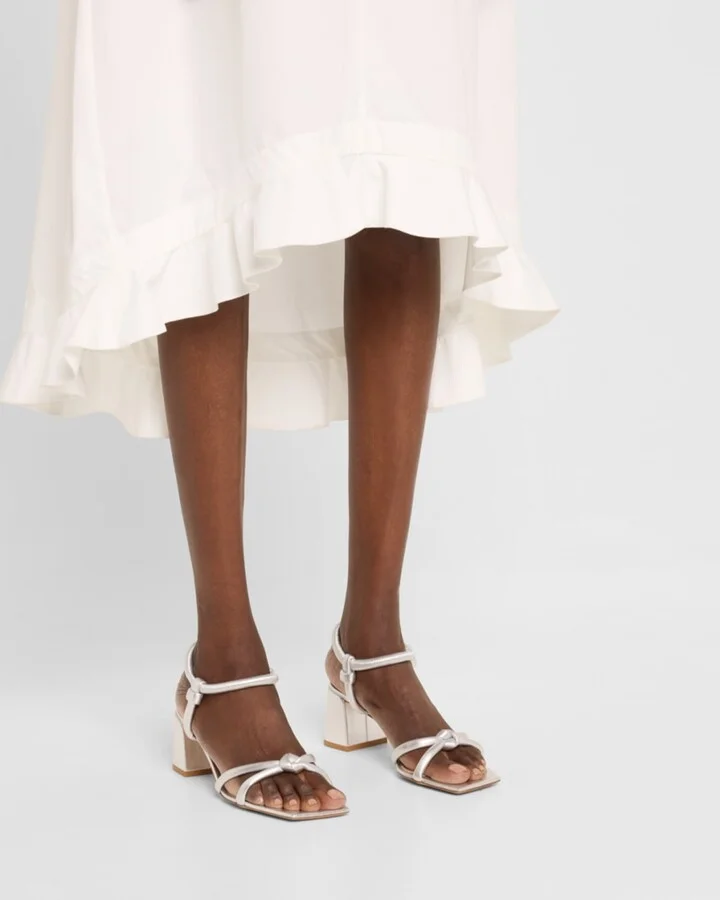 Leather Knot Ankle-Strap Sandals - Image 3