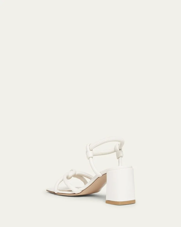 Leather Knot Ankle-Strap Sandals - Image 2