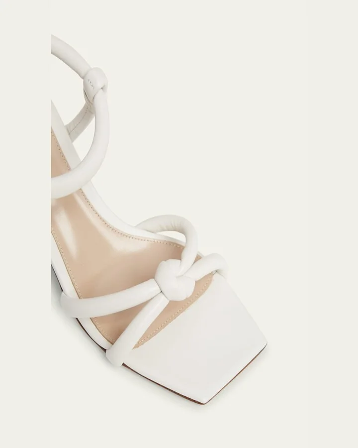 Leather Knot Ankle-Strap Sandals - Image 4