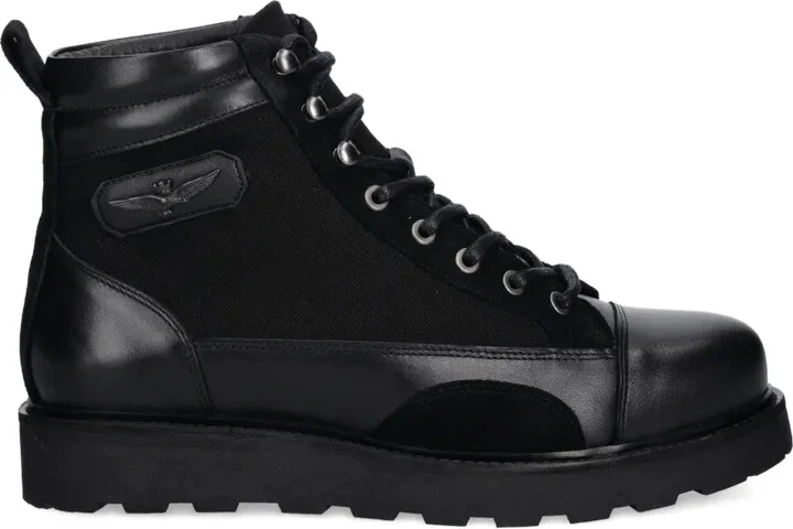 Leather Lace-Up Ankle Boots