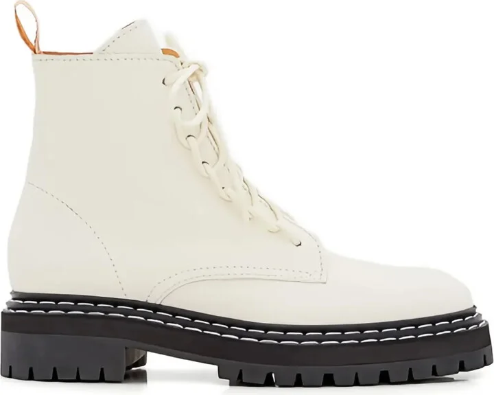 Leather Lace-Up Ankle Boots
