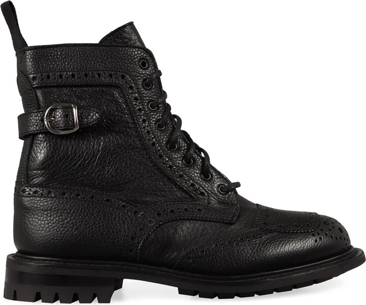 Leather Lace-Up Ankle Boots
