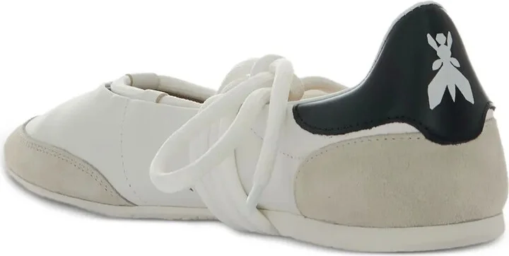 Leather Lace-Up Ballet Flats - Image 3