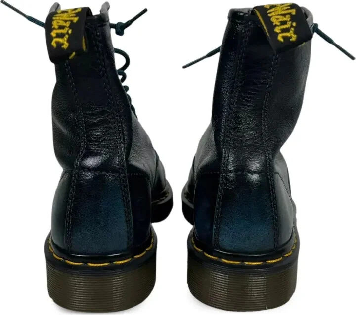 Leather Lace-Up Biker Boots - Image 2
