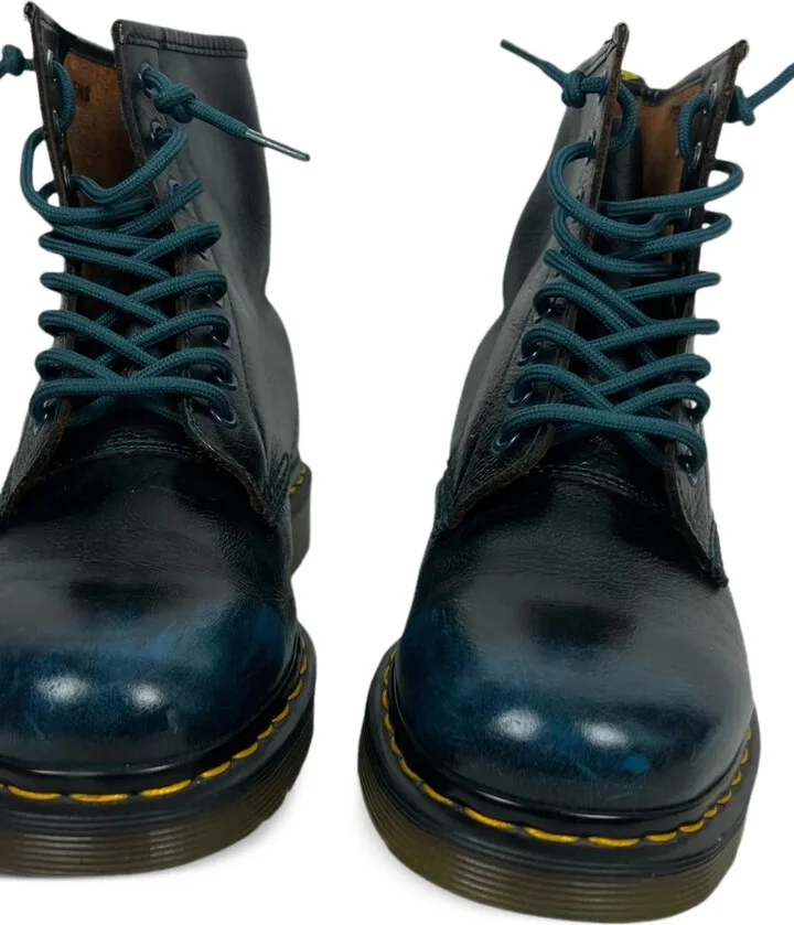 Leather Lace-Up Biker Boots - Image 4