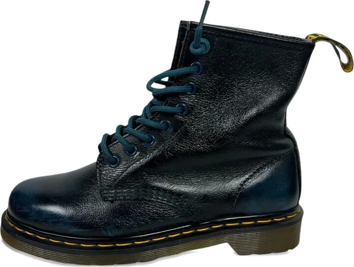 Leather Lace-Up Biker Boots
