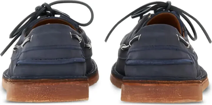 Leather Lace-Up Boat Shoes - Image 3