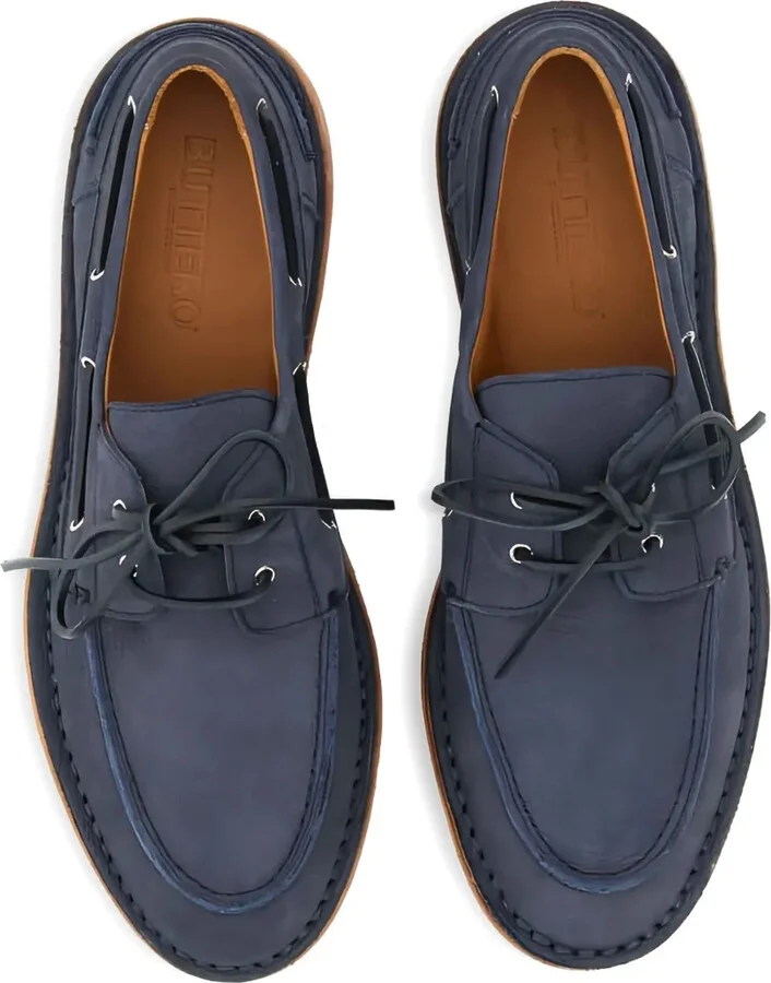 Leather Lace-Up Boat Shoes - Image 4