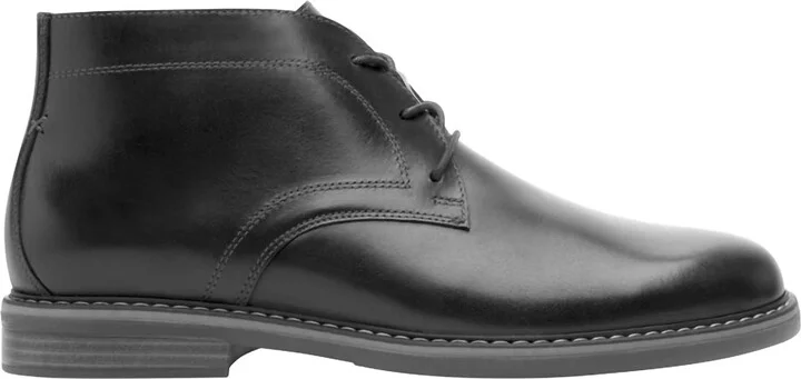 Leather Lace-Up Boot In Black