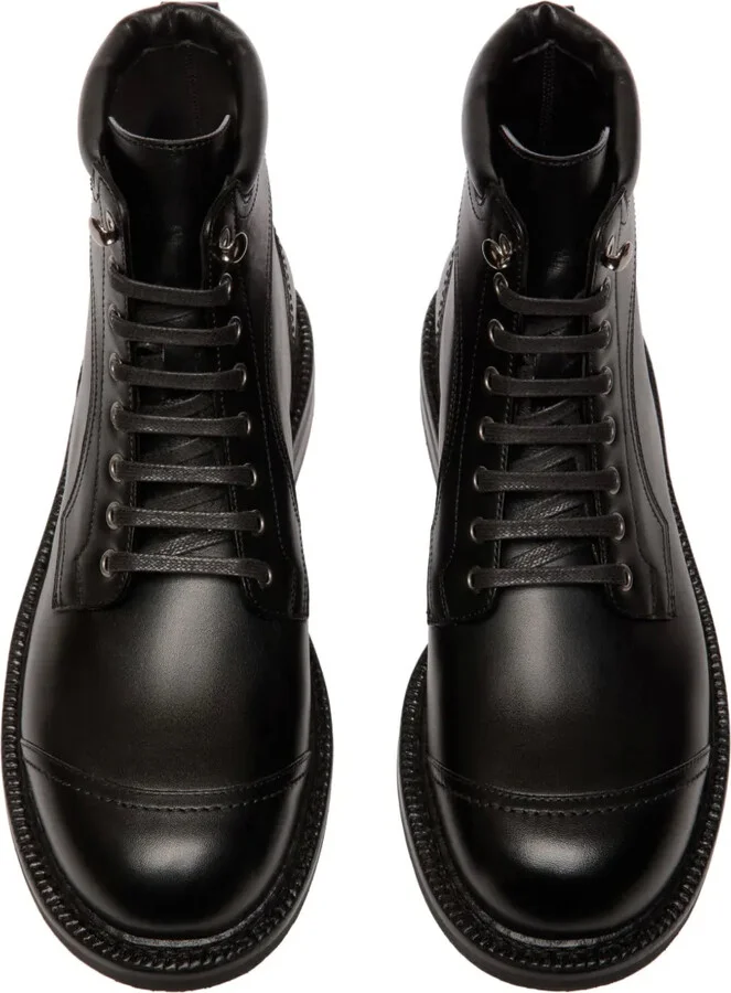 Leather Lace-Up Boots - Image 4
