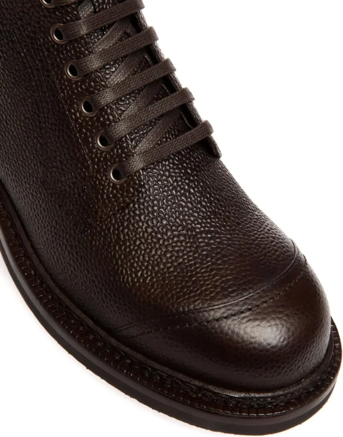 Leather Lace-Up Boots - Image 5