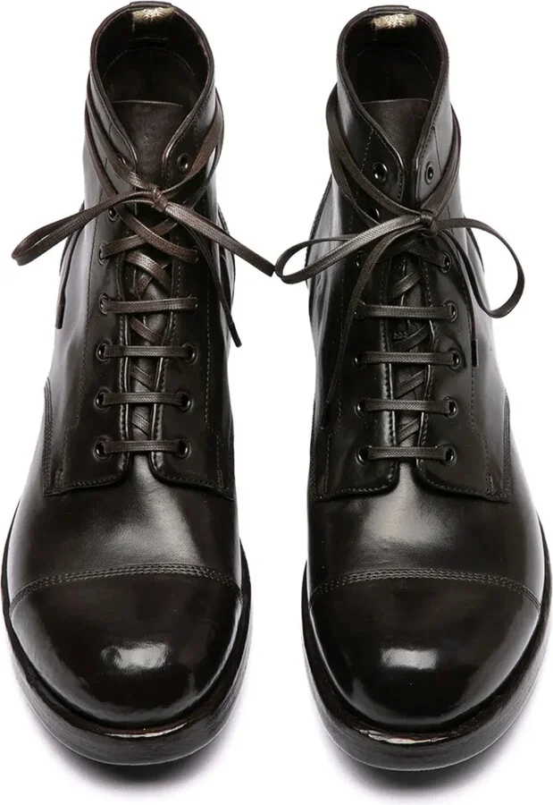 Leather Lace-Up Boots - Image 4