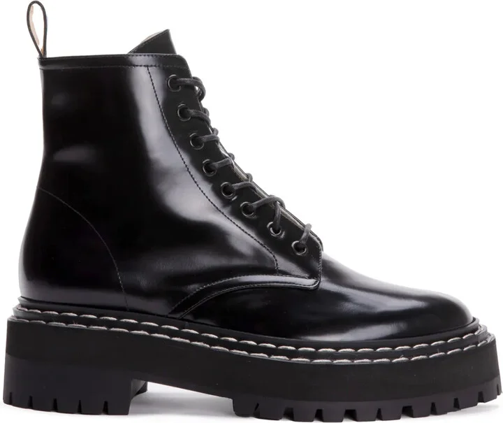 Leather Lace-Up Boots