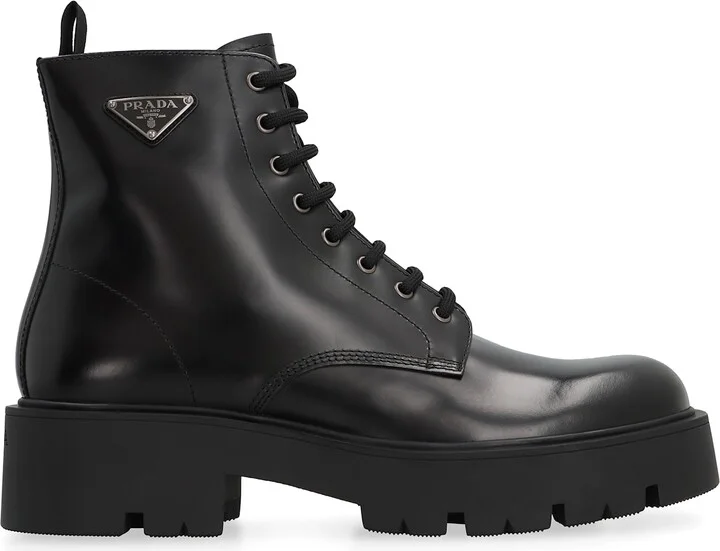 Leather Lace-up Boots